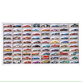 Hot Wheels-Autoregal - weiß, 80 Plätze, LilaBaby
