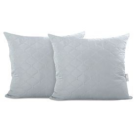 RESTILO dekorativer Kissenbezug AXEL grau klassischer Stil Material Mikrofaser 50x60