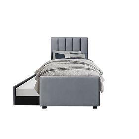 RUSSO 90 cm Bett grau (4p=1 Stk), Halmar
