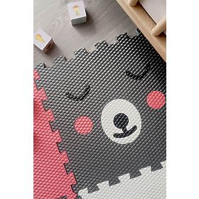Schaumstoff-Spielmatte 9 Stück - Teddybär und Krone