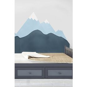 Schaumstoffschutz für die Wand hinter dem Bett Mountains - blau
