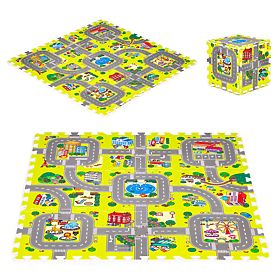 Schaumstoffmatte für Kinder Stadt 9 Teile 90,5x90,5 cm IPLAY