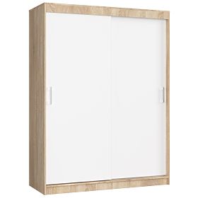 SCHIEBESCHRANK 150 cm CLP MONO SONOMA/WEISS