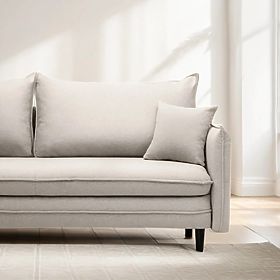 Schlafsofa mit Stauraum Notti, beige-grau
