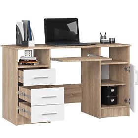 SCHREIBTISCH ANA PK EICHE SONOMA / WEISS