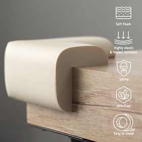 SIPO Schaumstoffschutz für Möbelecken, beige - 4 Stk
