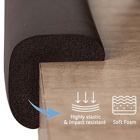 SIPO Schaumstoffschutz für Möbelecken, schwarz - 4 Stk, Sipo
