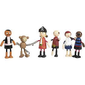 small foot Biegsame Puppen Piratenfiguren, small foot