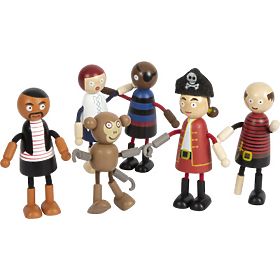 small foot Biegsame Puppen Piratenfiguren, small foot