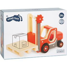 small foot Holz-Gabelstapler mit Palette