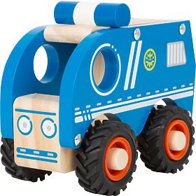 small foot Holz Polizeiauto