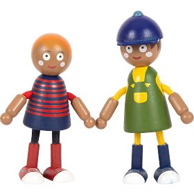 small foot Holzfiguren Familie mit Rollstuhl