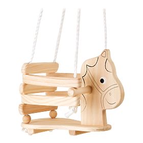 small foot Holzschaukel bemaltes Pferd