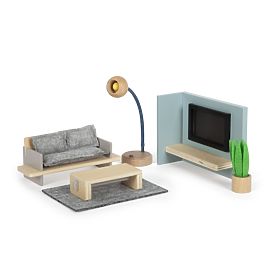 small foot Puppenhaus mit Möbeln, natur