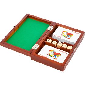 Small Foot Spielwürfel und Karten in einer Holzkiste