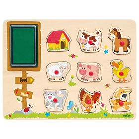 Stempel und Puzzle 2 in 1 Bauernhof