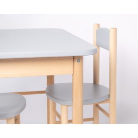 Set aus Tisch und Stühlen Simple - grau