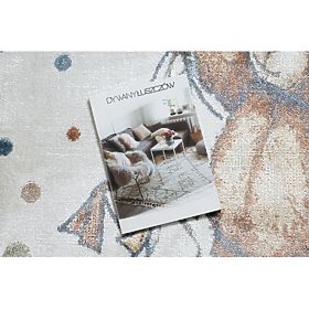 Teppich BONO 9614 Bär, Ballons creme / hellgrau