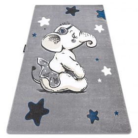 Teppich PETIT ELEPHANT ELEFÄNTCHEN, STERNE, grau, F.H.Kabis
