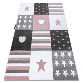 Teppich PETIT KLEIN, HERZ, STERNE, rosa, F.H.Kabis
