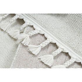 Teppich YOYO GD80 weiß / grau - Tiger für Kinder, strukturell, sensorische Fransen