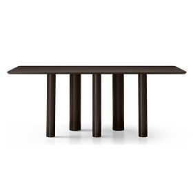 Tisch mit rechteckiger Platte Ritro 200 cm, Holz, Eichenfurnier, Nussbaum