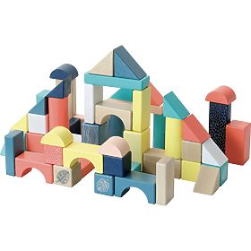 Vilac Bunte Holzbausteine Canopée 54 Stk.