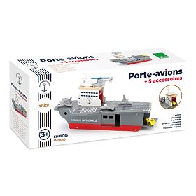 Vilac Holz-Flugzeugträger mit Zubehör