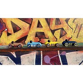 Vilac Holzauto Old Sport Compet dunkelblau