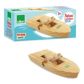 Vilac Holzboot mit Gummibandantrieb, Vilac
