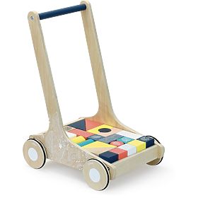 Vilac Holzlauflernwagen mit bunten Bausteinen Canopée