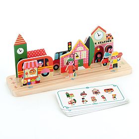 Vilac Holzlogikspiel Baue es richtig! Stadt, Vilac