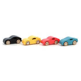 Vilac Set von 4 Holzautos Super Vilacity