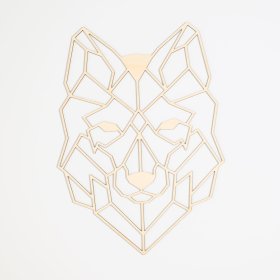 Geometrische Malerei aus Holz - Wolf - verschiedene Farben, Elka Design