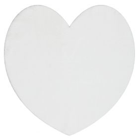 Waschbarer Teppich SHAPE 3105 Herz Shaggy - elfenbeinfarben, plüschig, rutschfest, F.H.Kabis