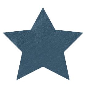 Waschbarer Teppich SHAPE 3148 Stern Shaggy - blauer Plüsch, rutschfest, F.H.Kabis