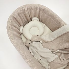 Weidenkorb Teddy für Babys – Naturfarbe mit beiger Ausstattung, TOLO