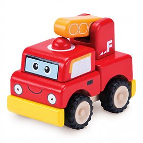 Wonderworld Mini-Feuerwehrauto aus Holz, Wonderworld