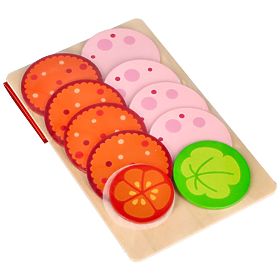 Wurst auf einem Brett - Lebensmittel für Sandwiches